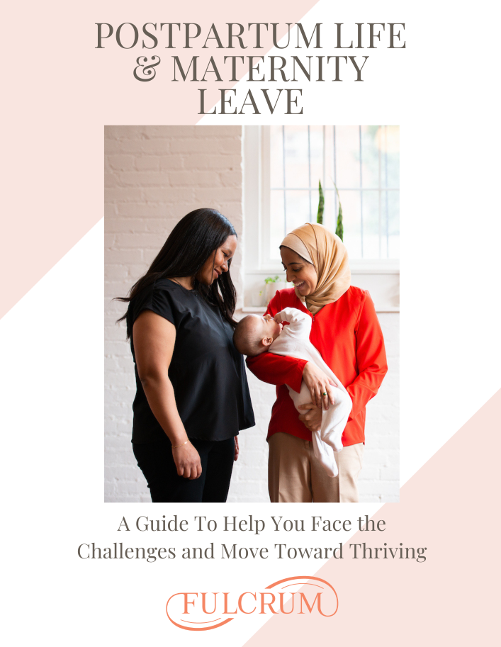 Front cover of Fulcrum's Maternity Leave Guide